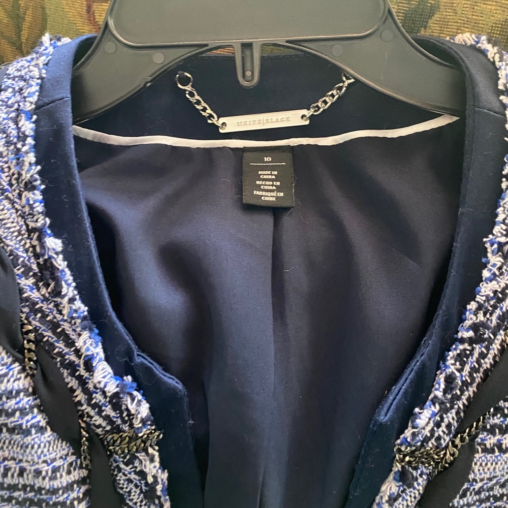 WHITE HOUSE BLACK MARKET tweed blazer NWOT sz 10 - Picture 5 of 7